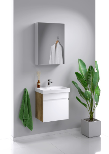Тумба под раковину Aqwella Smart SRT0105DB 46x32,5x46 подвесная - фото 2
