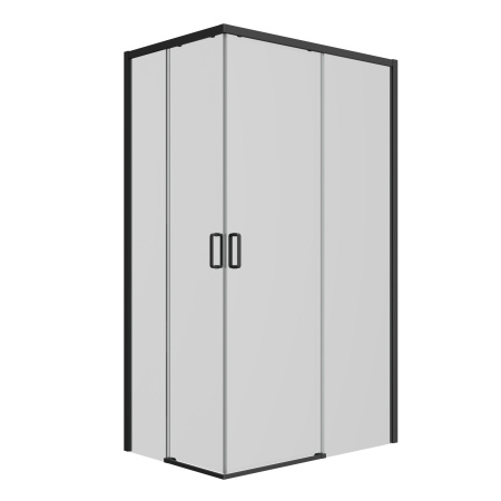 Душевой уголок Ambassador Queen Black 11011205RBlack 120х80 стекло прозрачное профиль черный без поддона