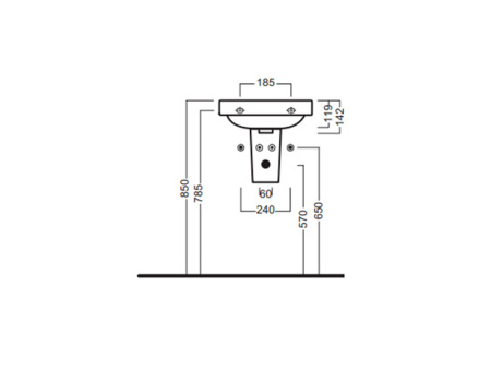 Полупьедестал для раковины Hatria DAYTIME YXCQ01