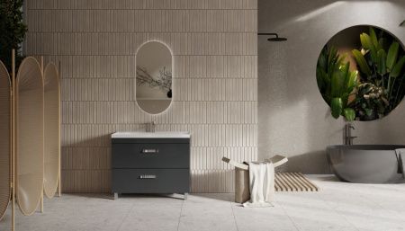 Тумба под раковину Velvex ORLANDO tnORL.100-232 100х40 напольная цвет серый