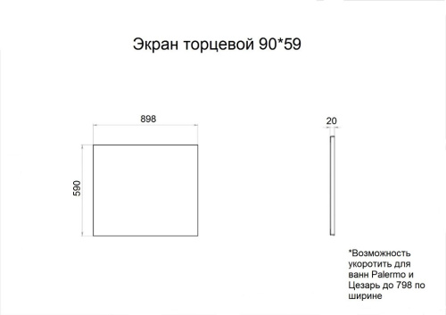 Экран боковой для ванны Тритон Щ0000050934 - фото 2