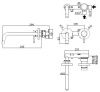 Смеситель для раковины Paffoni Light LIG103NO70 встраиваемый в стену черный