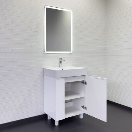 Тумба с раковиной Comforty Асти 00-00019247CF 60х50 напольная цвет белый