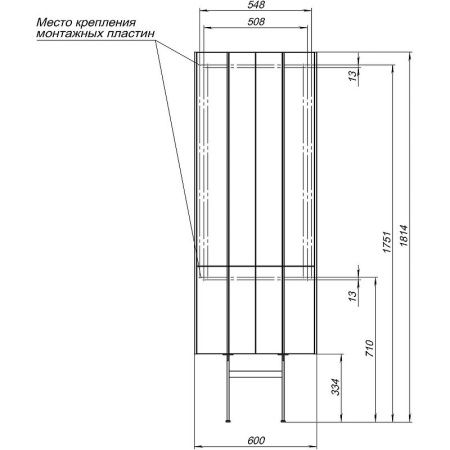 Шкаф-пенал Allen Brau Reality 1.32003.AM 60х150 подвесной цвет черный