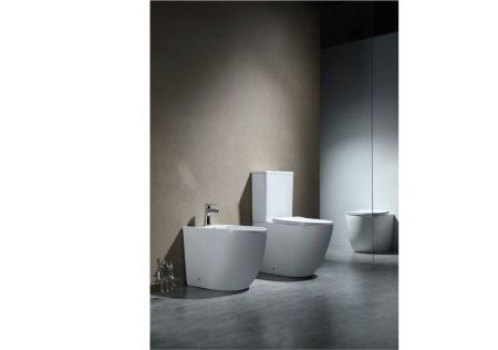 Унитаз напольный с бачком Aquatek ЕВРОПА AQ2903-00 белый с сиденьем микролифт безободковый каскадный смыв