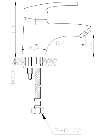 Смеситель WeltWasser WW MX ISAR 501 -10000002011 на раковину хром