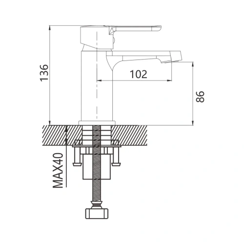 Смеситель Shevanik S8101H на раковину черный - фото 3