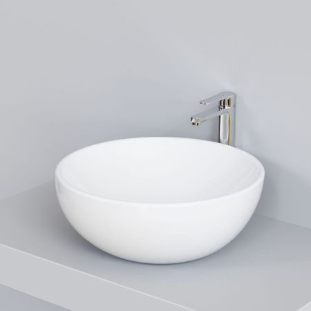 Раковина из сантехнического фарфора Ambassador Queen 116T20001 50х50 накладная цвет белый без отверстий под смеситель