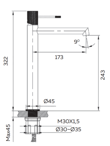 Смеситель для раковины AltroBagno Intento AltroBagnoIntento010217MW на столешницу белый матовый - фото 3