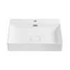 Раковина из сантехнического фарфора Wellsee DeSire 151501000 60х50 накладная цвет белый 1 отверстие под смеситель