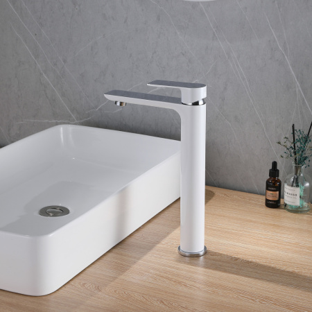 Смеситель ABBER Weiss Insel AF8011W на раковину/столешницу белый