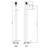 Смеситель для раковины Gessi Habito 70595#706 напольный черный
