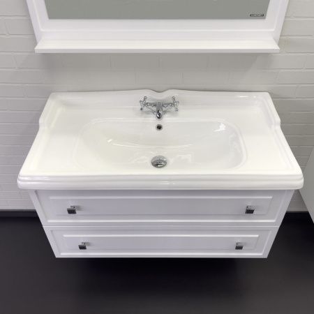 Тумба с раковиной Comforty Феррара 00-00020308CF 100х50 подвесная цвет белый