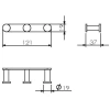 Планка 3 крючка Langberger Accessories 28033A