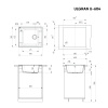 Кухонная мойка Ulgran Classic U-604-328 59х50 цвет бежевый