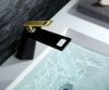 Смеситель Bronze de Luxe QUADRO A919B на раковину черный/золото