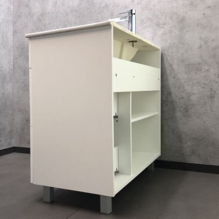 Тумба с раковиной Comforty Модена М 00-00001644CF 90х50 напольная цвет белый
