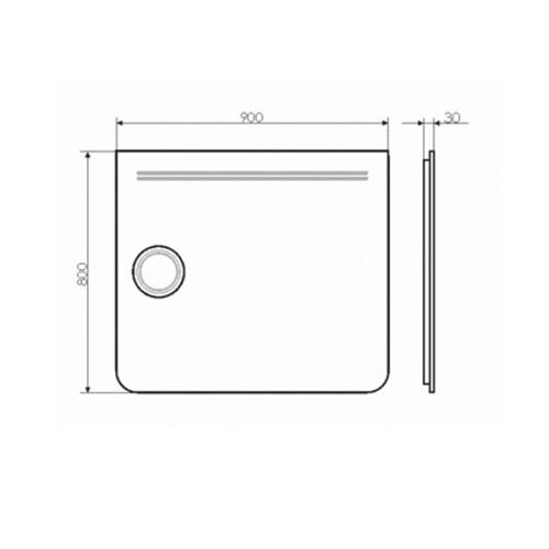 Зеркало в ванную Comforty  00-00014140CF 90х80 - фото 2