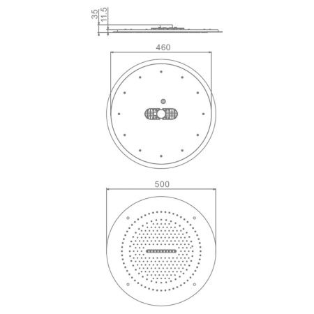 Верхний душ Raglo R452.04.03 золото
