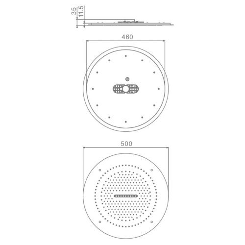 Верхний душ Raglo R452.04.09 графит - фото 3