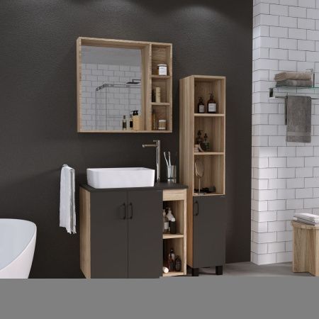 Столешница Grossman Флай 508002 80х40 накладная цвет серый