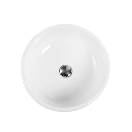 Раковина из сантехнического фаянса BelBagno BB1383 50х50 накладная цвет белый без отверстий под смеситель