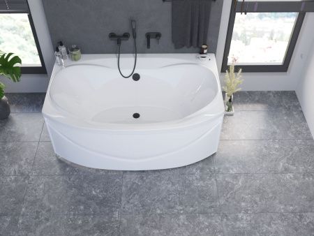 Ванна акриловая 1MarKa SIRAKUSA 01син1912 190х120 пристенная прямоугольная без каркаса