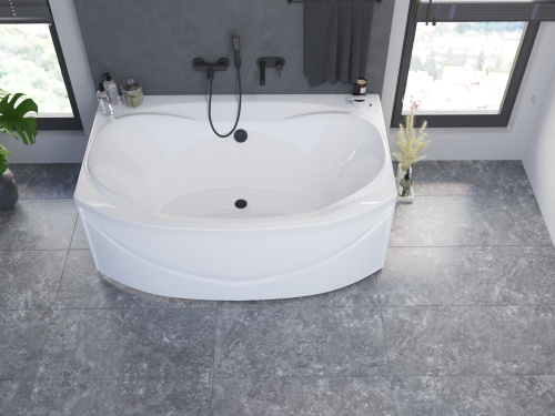 Ванна акриловая 1MarKa SIRAKUSA 01син1912 190х120 пристенная прямоугольная без каркаса - фото 5 Ванна акриловая 1MarKa SIRAKUSA 01син1912 190х120 пристенная прямоугольная без каркаса - фото 5