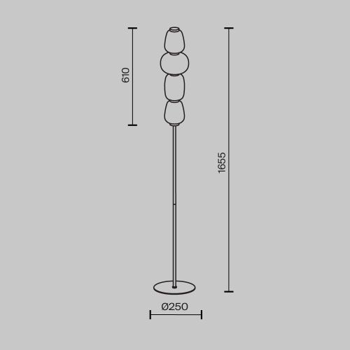 Светильник напольный Maytoni Pattern MOD267FL-L32CH3K - фото 2