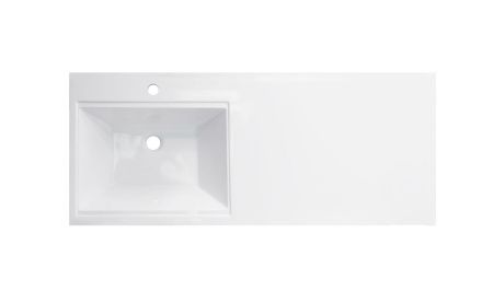 Раковина из искусственного камня Эстет Даллас ФР-00014929 120х50 накладная цвет белый 1 отверстие под смеситель