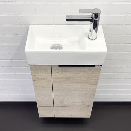 Тумба с раковиной Comforty Асти 00-00013798CF 40х20 подвесная цвет коричневый