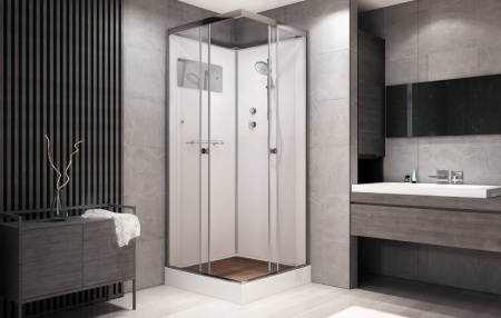 Душевая кабина AvaCan K401 100х100 квадратная без крыши ориентация универсальная