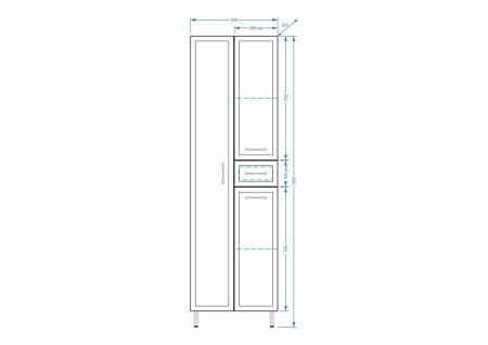 Шкаф-пенал Stella Polar Концепт SP-00000150 50х180 напольный цвет белый