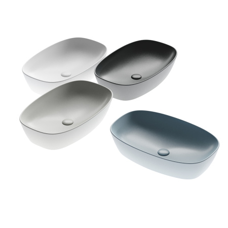 Раковина из сантехнического фарфора Ceramica Nova ELEMENT CN6049 60х38 накладная цвет белый без отверстий под смеситель