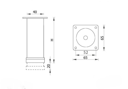 Комплект опор Taliente Cevia TA-KIT-gambe cromo