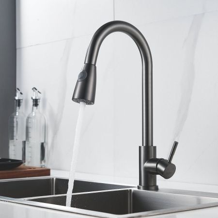 Смеситель для кухни Raffine F213T на мойку оружейная сталь