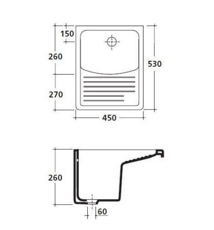 Раковина из сантехнического фарфора Galassia Minerva 2008 50х50 накладная цвет белый без отверстий под смеситель