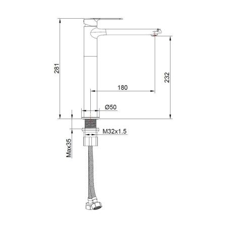 Смеситель Maretti Aria AR32RF845-V на раковину хром