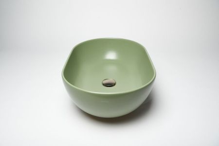 Раковина из сантехнического фарфора Galassia Dream 7308SV 60х40 накладная цвет зеленый