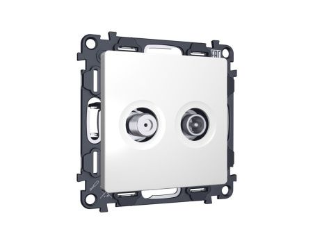 Комплект механизма розетки TV оконечной + SAT 5-862MHz 3.5dB/950-2150MHz 3.5dB Ambrella Volt MA MA133310