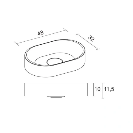 Раковина Riho ESSENCE W W027001105 50х30 накладная цвет белый
