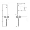 Смеситель Gessi Flessa 54006#299 на раковину черный