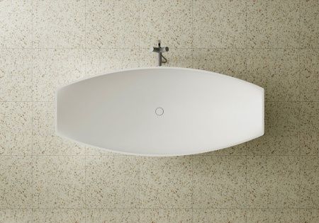 Ванна из искусственного камня Abber Stein AS9610 180х80 отдельностоящая прямоугольная с ножками