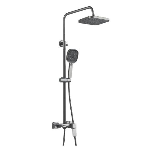 Душевая стойка Shevanik S9736T настенная цвет оружейная сталь - фото 2