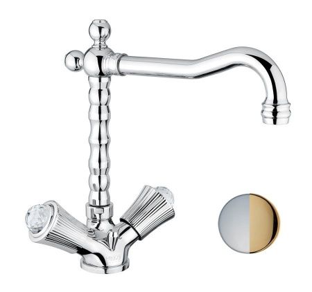 Смеситель для кухни Fiore 13CO0625 на мойку хром/золото