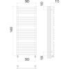 Полотенцесушитель водяной Terminus 4670078530691 55х140 хром