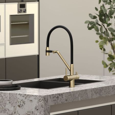 Смеситель для кухни Sancos Dora SC4003BG на мойку золото