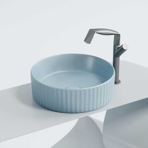 Раковина Ceramica Nova ELEMENT 36 см CN6057ML накладная цвет голубой матовый - фото 3