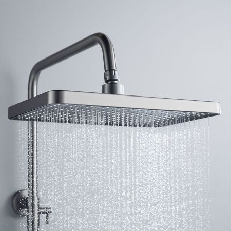 Душевая стойка Shevanik S4536T настенная цвет оружейная сталь