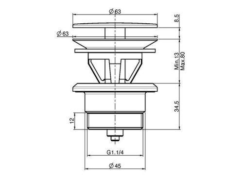 Донный клапан Fima Carlo Frattini F2677NS - фото 2